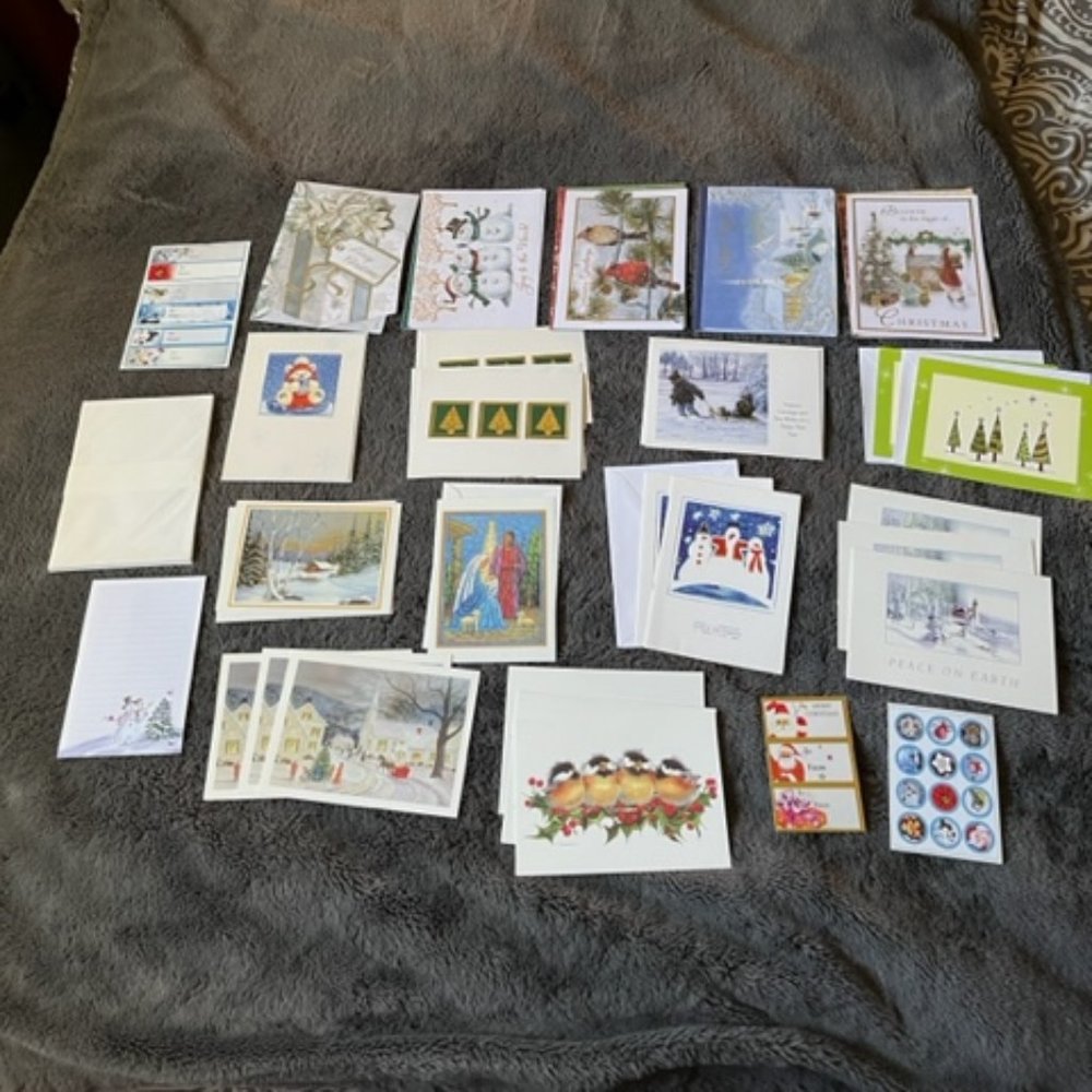 2/$40 Christmas Cards Assorted 24 Cards, Stickers and Gift Tags